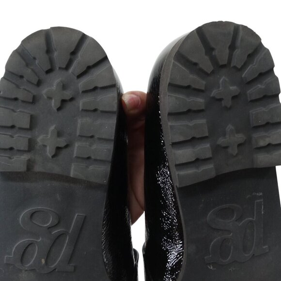 Paul Green Patent Leather Black Loafers Size UK 6 US 8.5 Slip On Uptown Almond - Picture 8 of 13